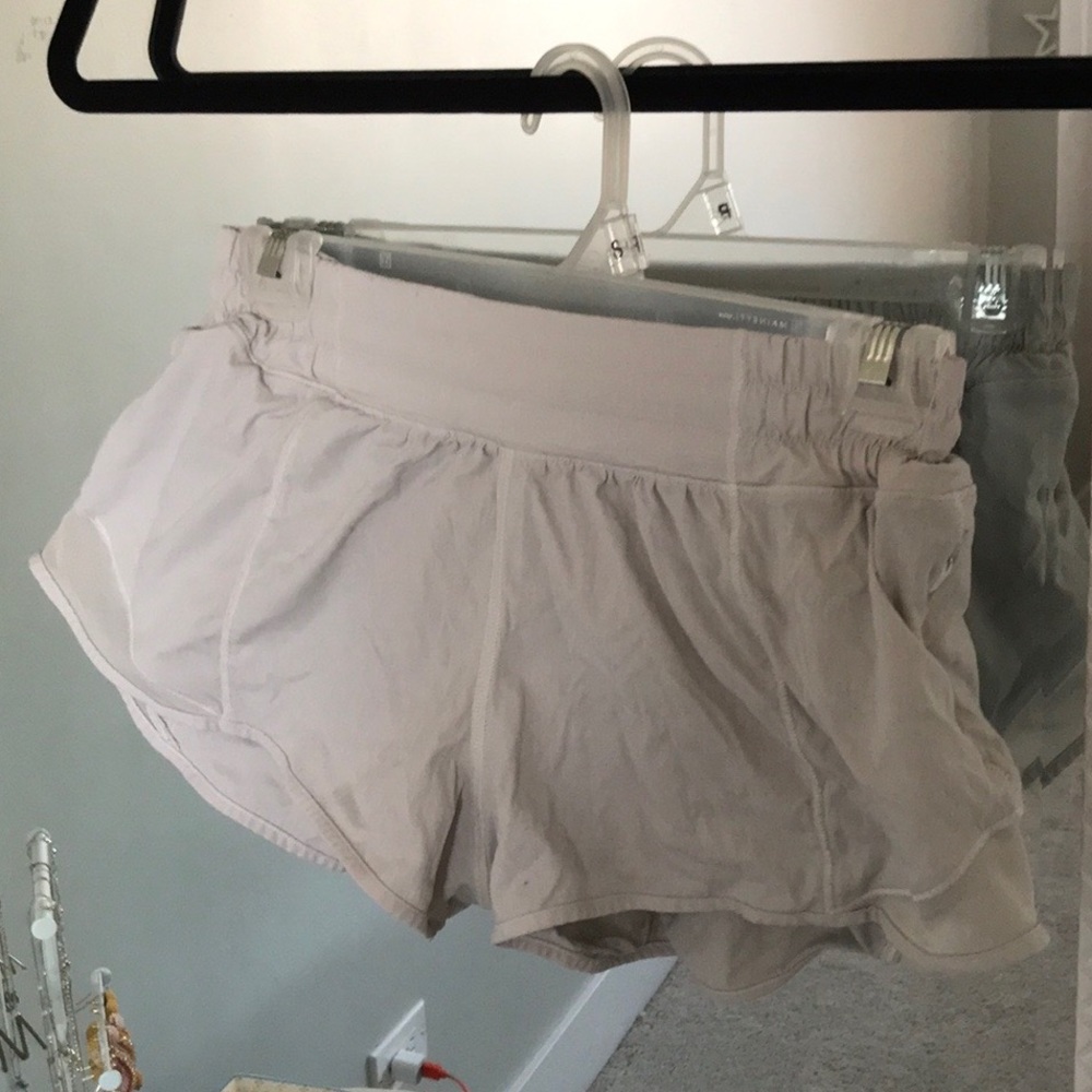 White Lululemon Hotty Hot Shorts